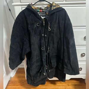 Vintage Global Identity Black Suede Jacket